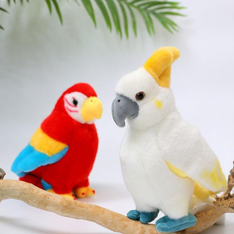 Realistic Parrot Plush Toy Stuffed Bird Sleeping Doll Cushion Comfort Kids Birthday Gift for Girls