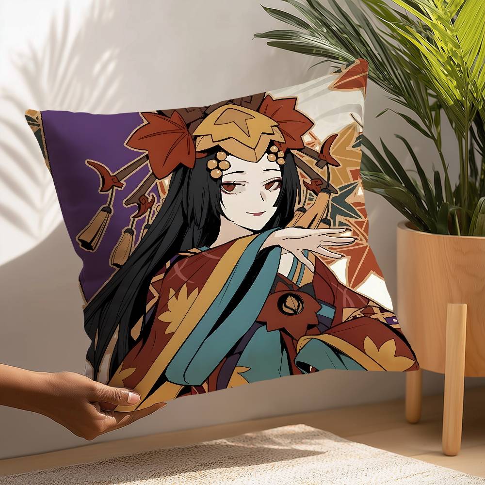 

Горячая игра Onmyoji Наволочка Плюшевая ткань Мягкая наволочка Двусторонняя печать Наволочка для подушки Бытовые подарки 12x12Inch