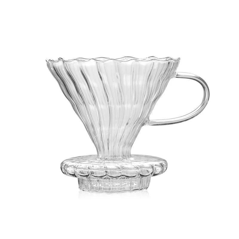 Glass pour-over coffee maker Filter cup Filter sharing pot Home Use coffee pot Home Use coffee utensils Durable