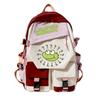 Personalized niche little crocodile expression bag schoolbag 2024 cross-border campus popular student schoolbag casual and simple