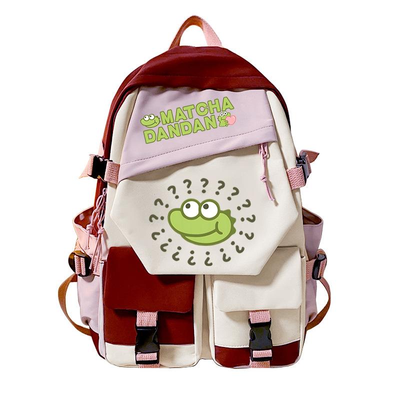 Personalized niche little crocodile expression bag schoolbag 2024 cross-border campus popular student schoolbag casual and simple