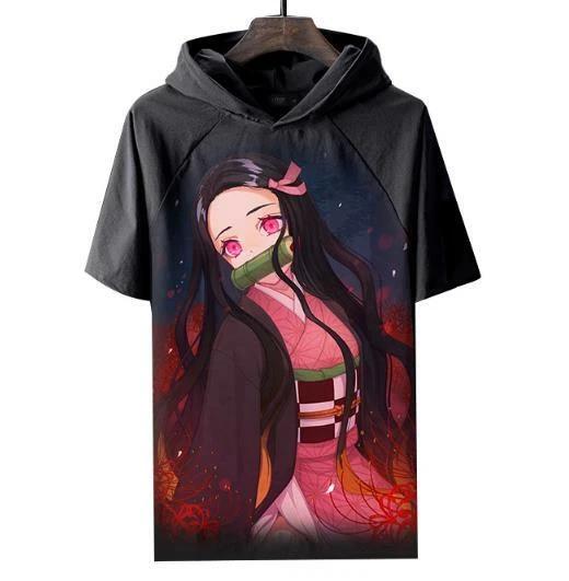 

Demon Slayer: Kimetsu no Yaiba anime hooded t-shirt shirt pullover muscle shirt S