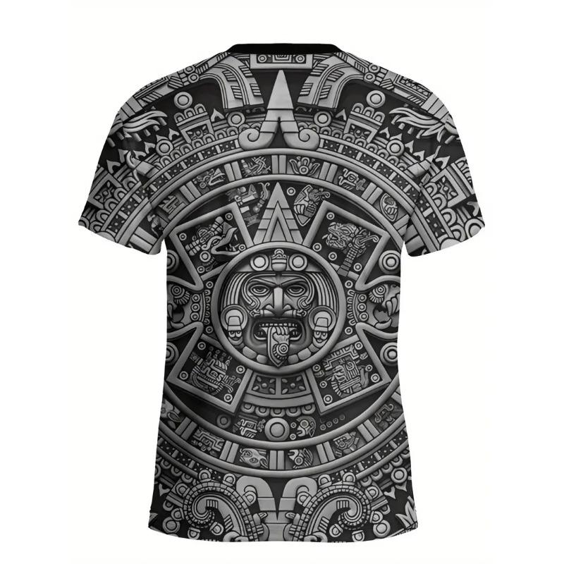 Men's T Shirt Casual Short Sleeve Tee O Neck Pullover Viking Harajuku Print Funny T-Shirt Male Oversized Clothing Streetwear