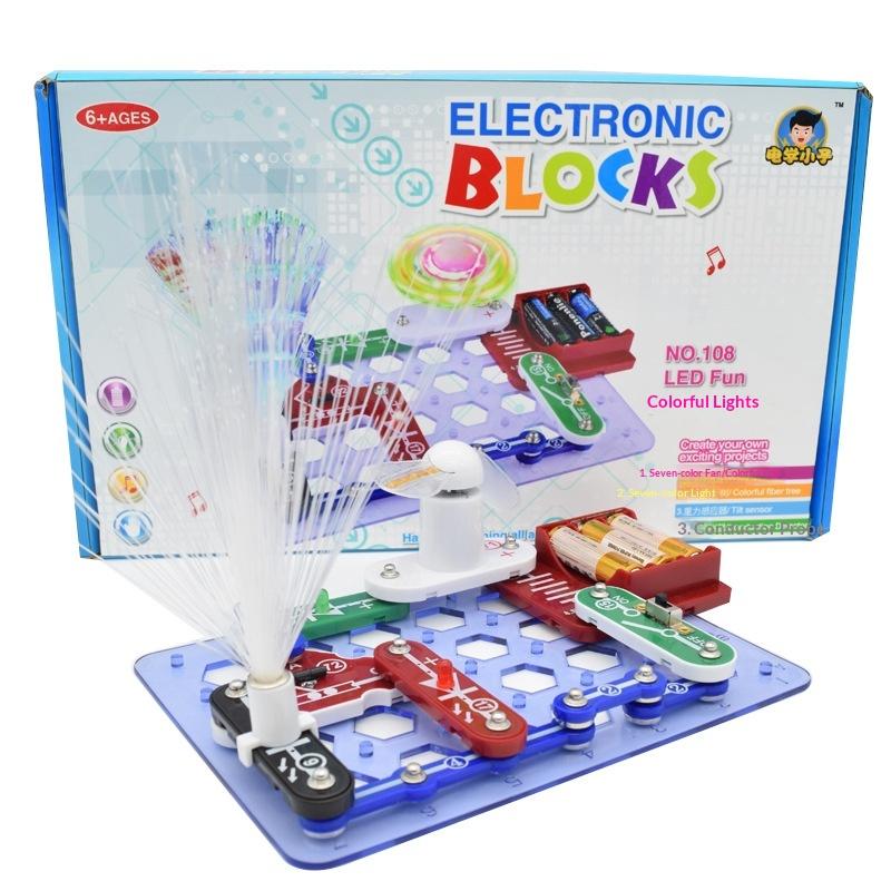Science Experiments: Electricity Kids, Electronic Building Blocks, Physics Circuit Boards Toy For Children And School Students