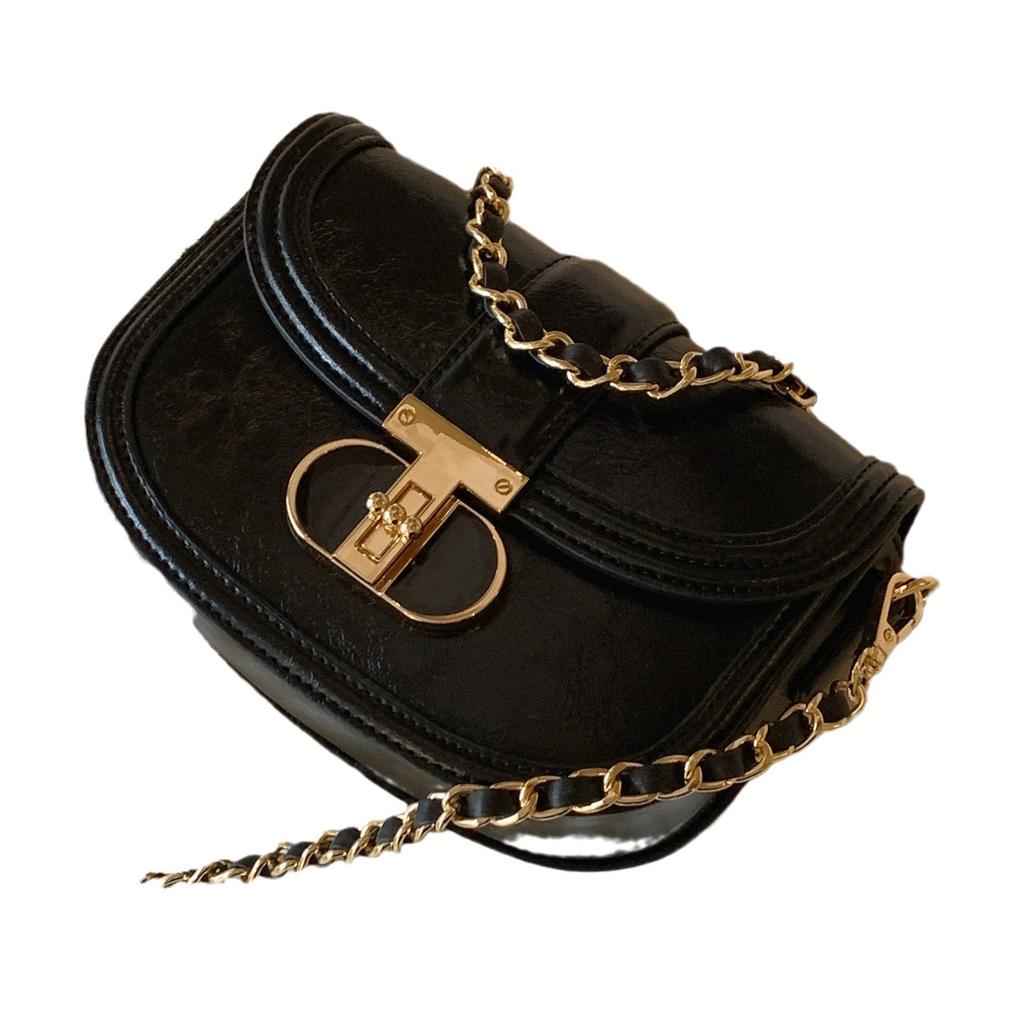 Fashion Dick Lounge Saddle Bag Crossbody Bag Commuter Bag Women's Chain Shoulder Bag