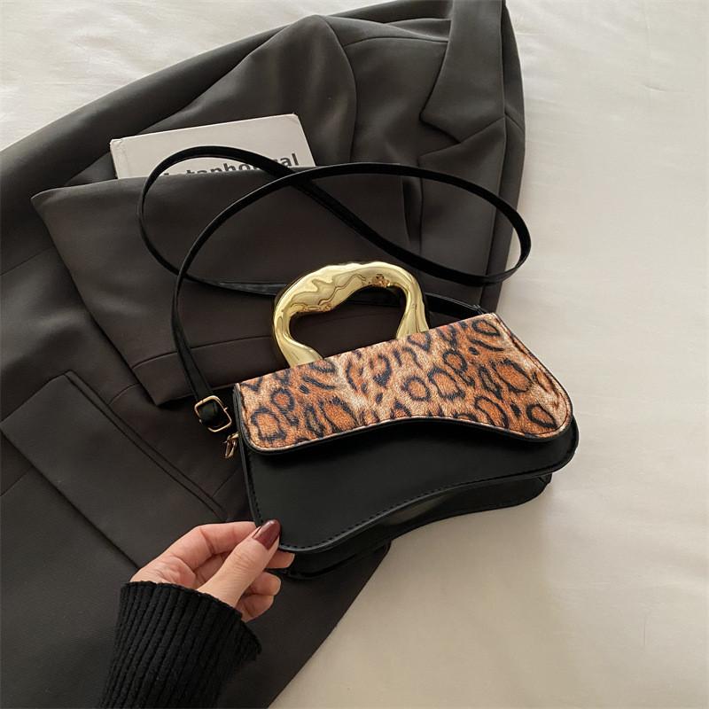 Elegant Leopard Pattern Small Square Crossbody Bag Unique And Trendy Design For Women
