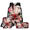 One Piece Lightweight 3PCS School Backpack Set with Front Pocket, Crossbody Bag and Pencil Case, Unisex for Boys Girls Age 6-10