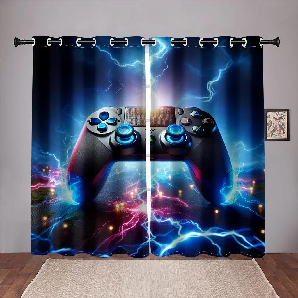 3D lightning Cool Gamer Controller Switch Cheap Window Curtain Blinds For Living Room Kids Bedroom Bathroom Kicthen Door Home De
