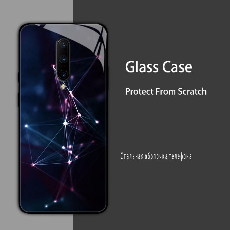 For Oneplus 7 Pro Case Cover Tempered Glass Case Hard Shockproof Coque Bumper For One Plus 7T Pro 7 T Protect Case oneplus7T