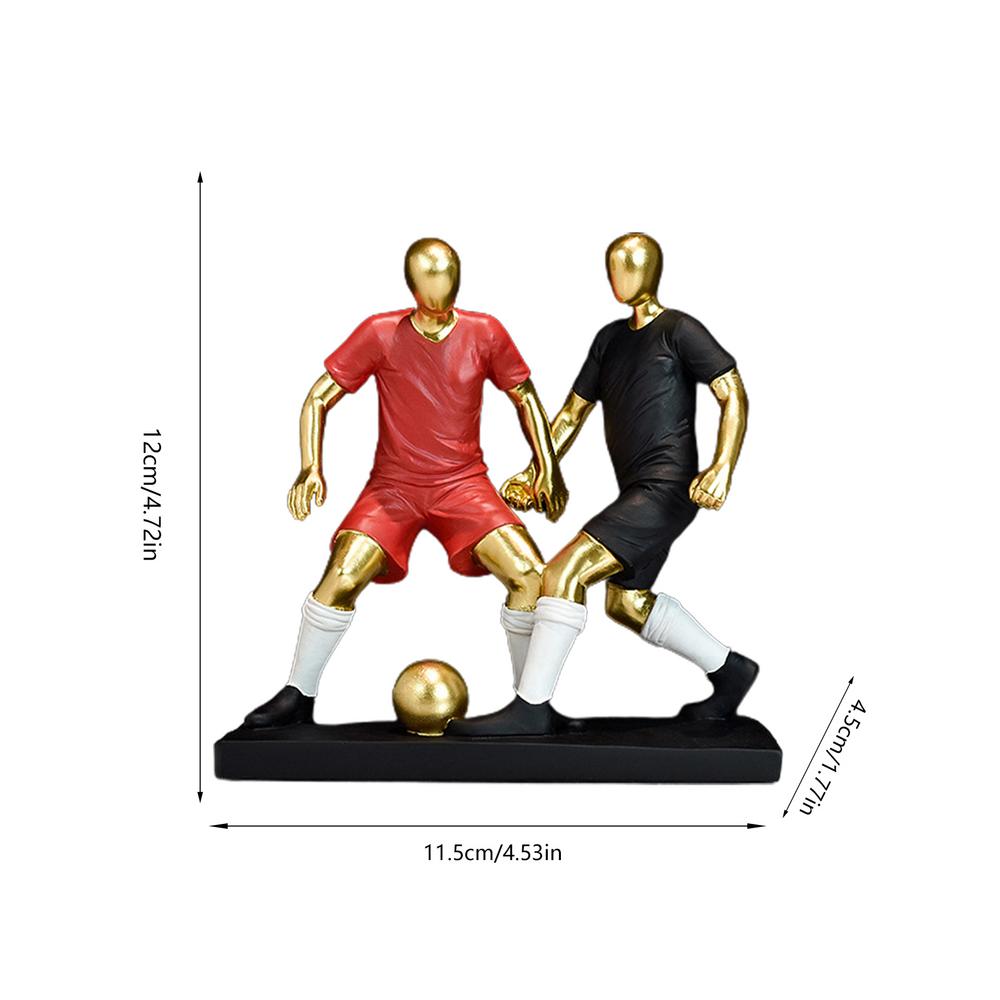 Soccer Team Figurine Resin Football Player Figurine Miniature Football Boys Model Home Art Football Decoration For Wine Cabinet
