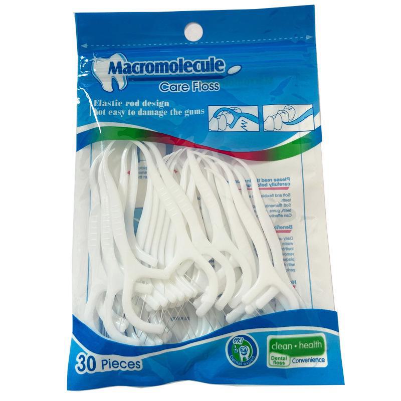 50-Piece High-Tensile Ultra-Fine Dental Floss Sticks with Logo for Oral Care