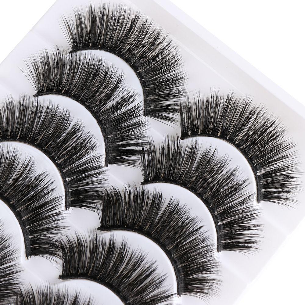 Makeup Tools Wispy Thick Cross False Eyelashes Natural Long  Eye Lash Extension 3D Soft Mink Hair