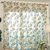 Peony Pattern Curtains Tulle Sheer Modern or Living Room Bedroom Windows Panel Balcony Decor