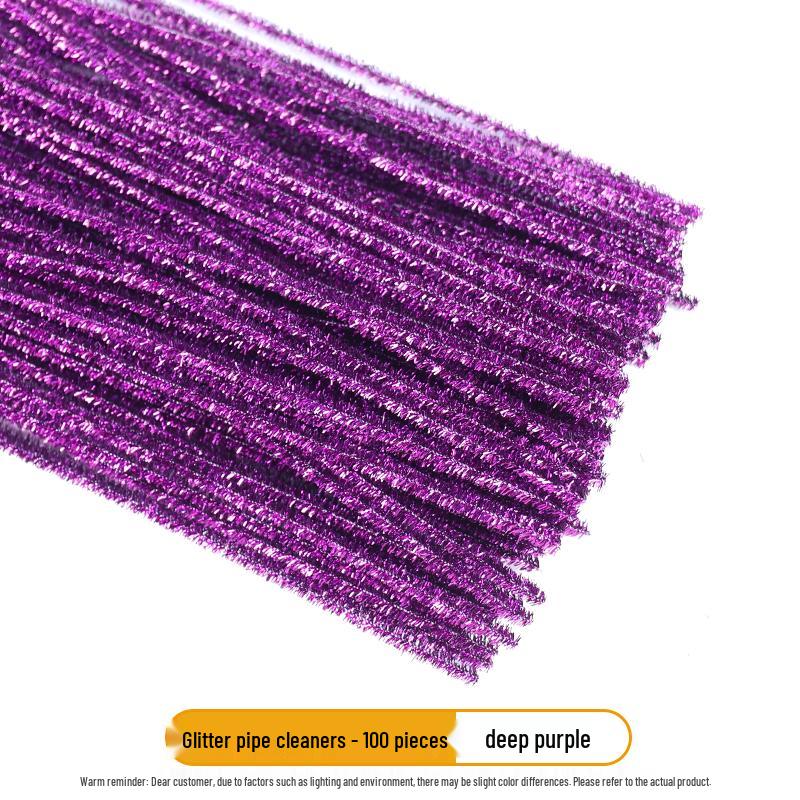 Thickened White Chenille Pipe Cleaners - Mixed Colors for DIY Bouquet Crafts