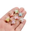 10Pcs 17x19mm Luminous Quicksand Beads Five-pointed Star Charms Pendants Ornaments for Necklace Earrings DIY Jewelry Making