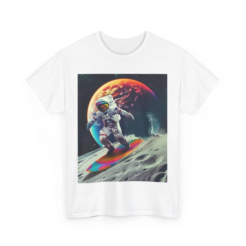 ASTRONAUT SURFER MOON Tshirt TEE ART GIFT MEN TEENS NASA SPACE X SHIRT ALIEN