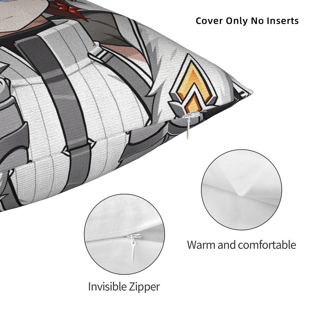 Genshin Impact Illuga Pillow Cover Game Soft Cushion Cover Morden Pillow Case For Living Room Chair