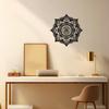 1pc 15.75 Inch Sri Yantra Metal Wall Art Black Gold Sacred Geometry Mandala Decor Spiritual Meditation Hanging Yoga Gift Home Ornament