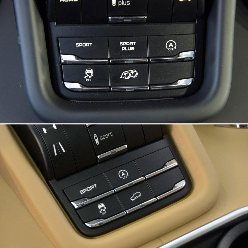 Car Front Console Drive Mode Suspension Sport Button Center Traction Control Switch For Porsche Cayenne 7P5 2010-2018