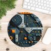 1 Stück Mauspad Computer Laptop Pad Schreibtischzubehör Spielkonsole Pad Büro Pad Tastatur Mauspad Overlock Schwarz Chip