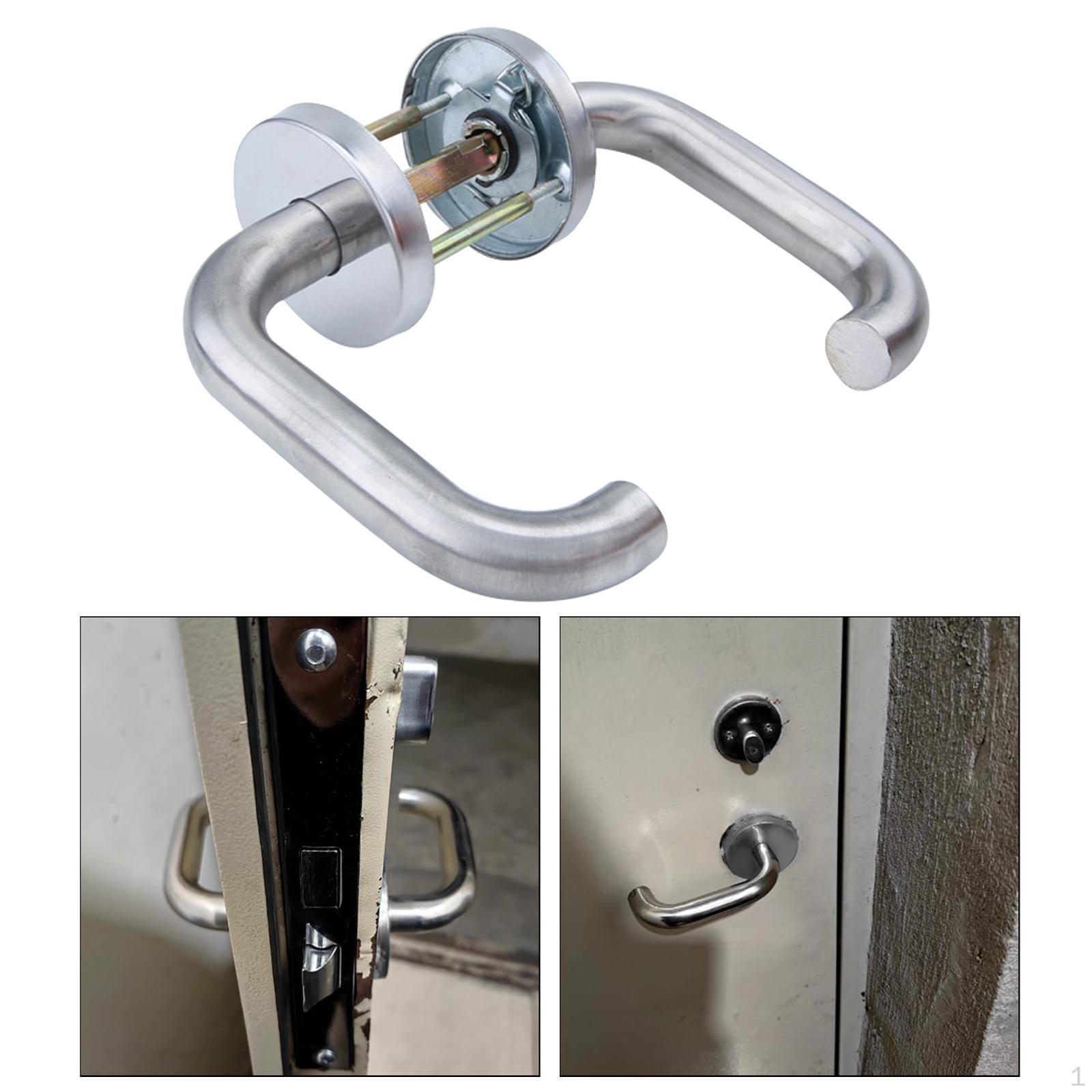 

Набор ручек для дверей Фурнитура для входной двери Практичный Элегантный рычажный дизайн Нержавеющая сталь