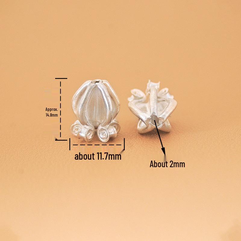 Retro Ethnic Thai Handmade Sterling Silver Bracelet Beads DIY Accessory