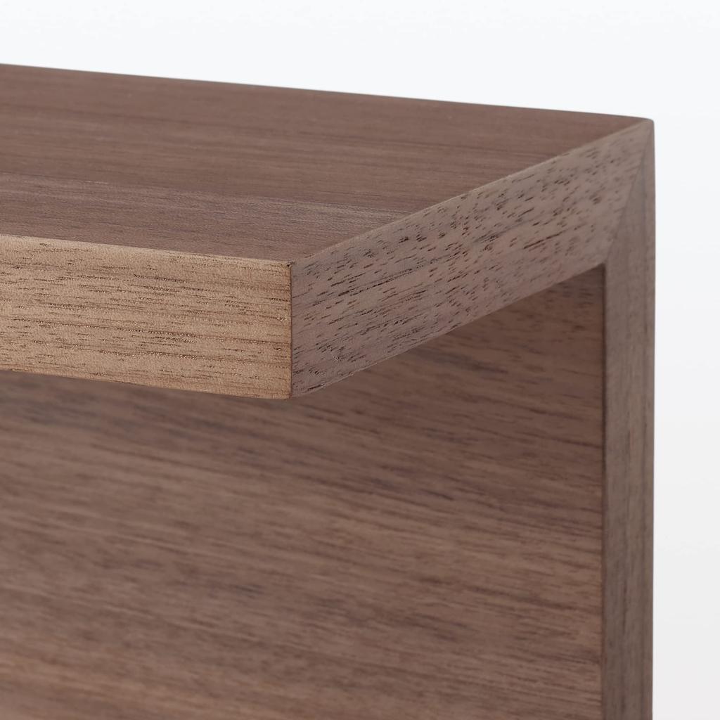 MUJI Furniture Walnut 30cm Wide X 12cm Deep X 10cm Product 12939863 Wall-Mounted Shelf, Veneer, High, Number
