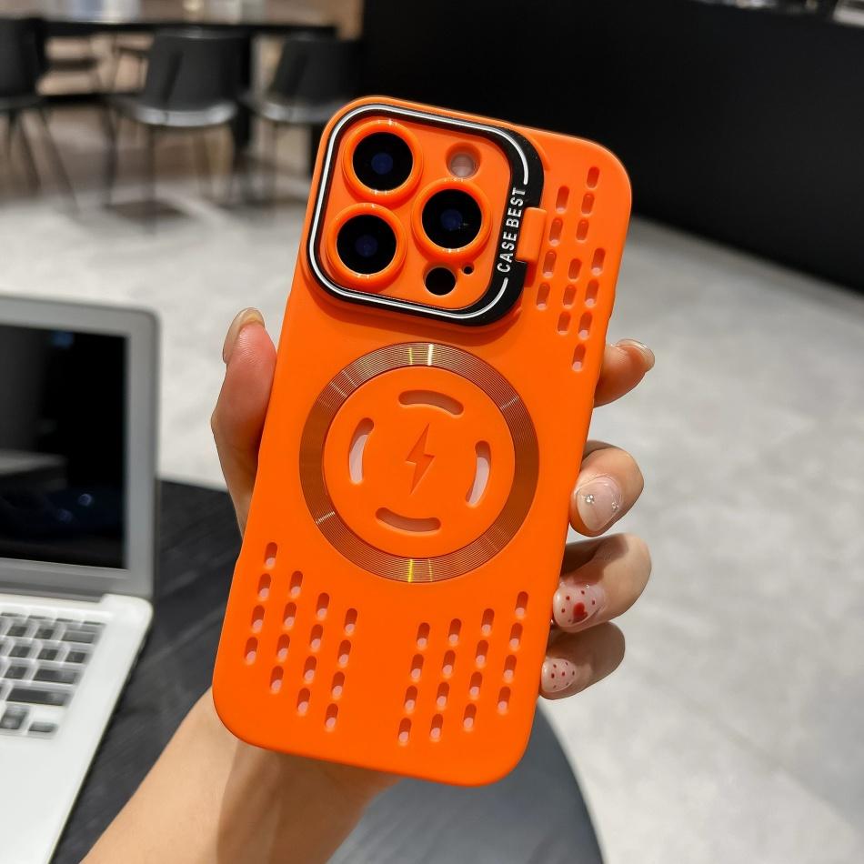 Breathable Soft Back Case for iPhone 16 15 14 13 12 11 Pro Max Plus Cooling Heat Dissipation Magnetic Phone Cover