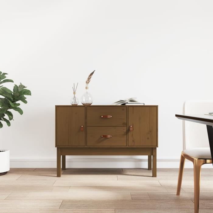 823527 vidaXL Buffet Marron miel 110x40x78 cm Bois massif de pin