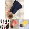 Cozy Womens Winter Hat With Fluffy Pom-pom And Stylish Folded Cuff Design