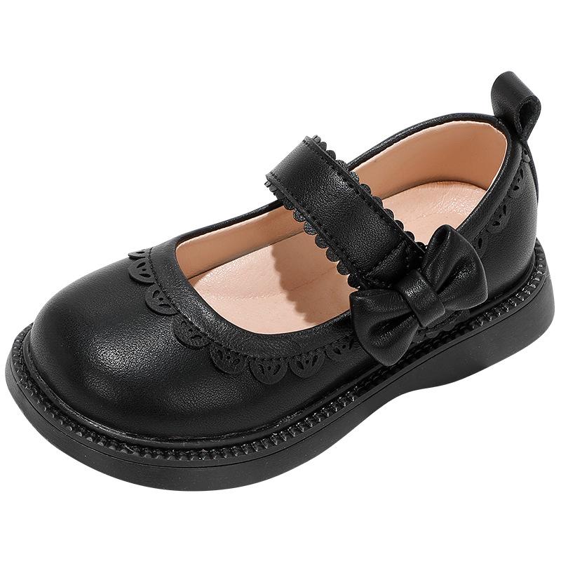 Children Leather Shoes Girls Fashion Solid Comfortable Leather Shoes Geniune Leather Low Top Princess Shoes Size 24-37