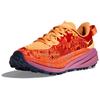 HOKA One One Comfortable Soft Slip-Resistant Durable Lightweight Low-Top Trail Running Shoes Women Sneaker Red Orange 1147832-SRBT