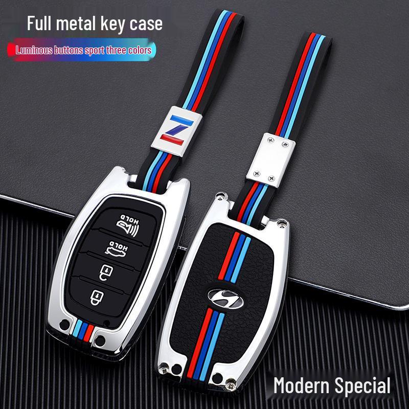Hyundai Key Case for ix35, Elantra, Langdong, Mingtu, ix25, Sonata - Men's Car-Specific Shell with Buckle