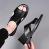 Sommer Neue Schuhe für Männer Fashion Echtes Leder Sandalen Große Größe Kuh Leder Casual Loafers Jugend Outdoor Coole Strand Schuhe