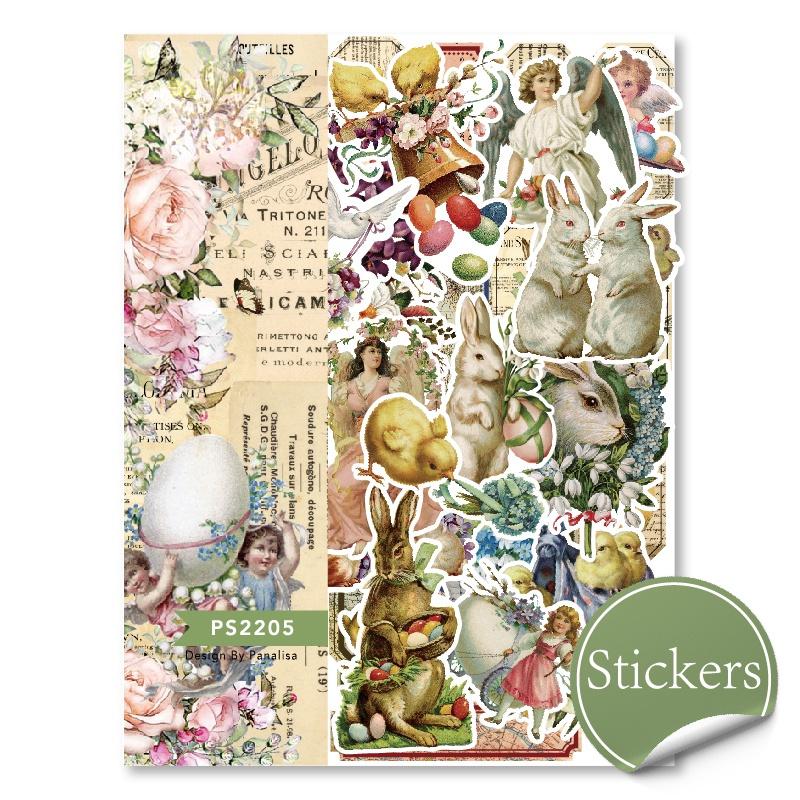 Bunny Vintage Stickers Die Cuts Sticker Collection Kit For Scrapbooking Planner/Card Making/Journaling Project