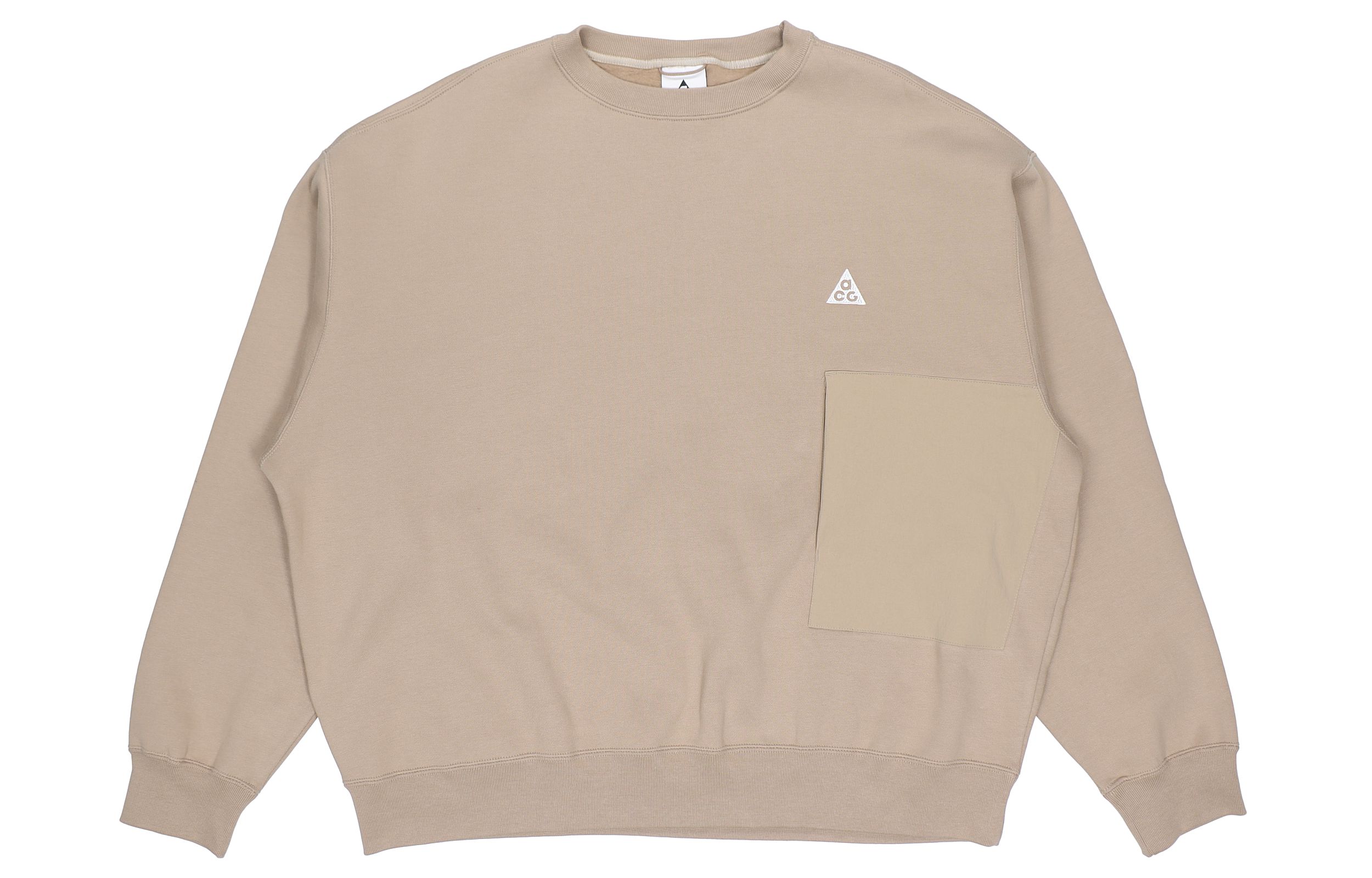 

Nike ACG Solid Color Casual Fleece Lined Sports Sweatshirt Men s Khaki CV0683-247 XS