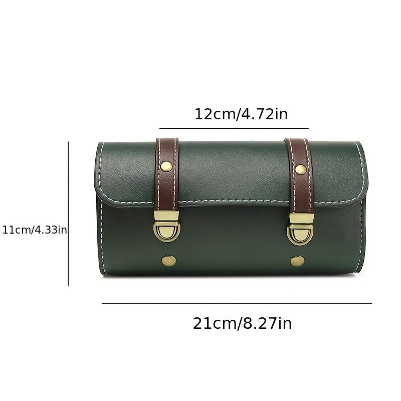 Motorcycle Waterproof Tool Bag with Lock - PU Leather Saddlebags Are Used for Storing Seat Belts and Buckle Side Pockets In the Front and Back for