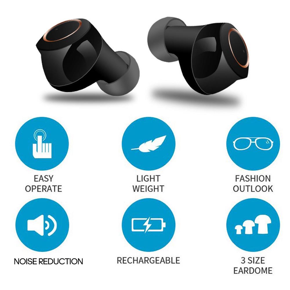 International TWS Earbuds Charging Case with No Whistling Hearing Aid for Seniors - English Version