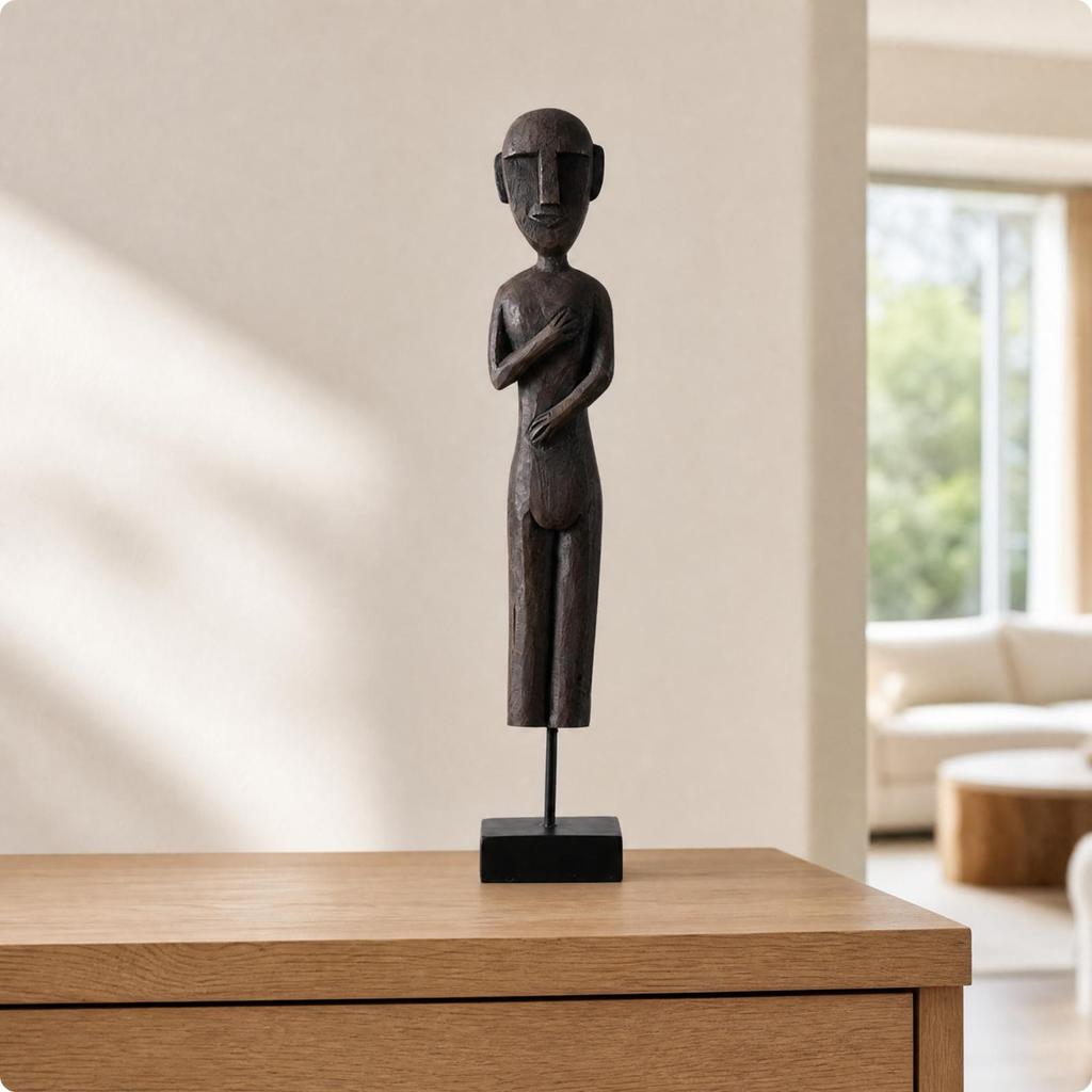 Human Figure Sculpture Contemporary Abstract Statue Minimalist for Entryway