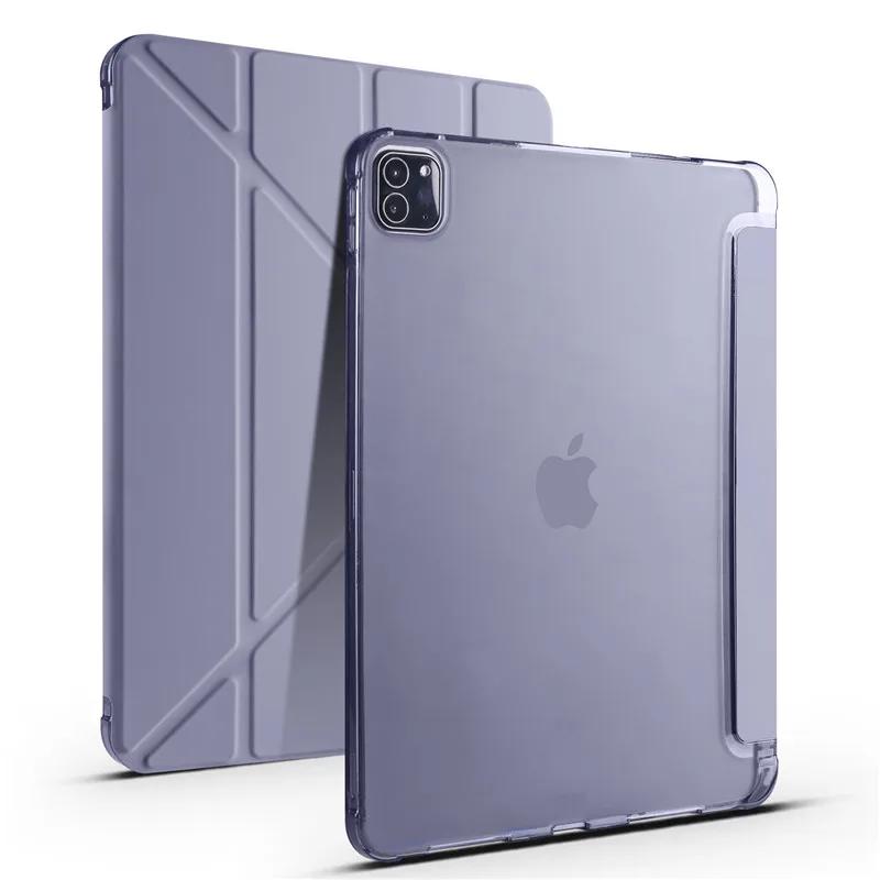 

Чехол Funda для iPad Pro 2024, 11 дюймов, мягкий чехол из ТПУ на магнитной складной подставке для iPad Pro 11, 2024 M4, чехол с держателем для ручек For iPad Pro 11 2024 лаванда серого