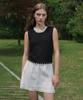VLETI Viscose Color Scheme Knit Sleeveless (Black)
