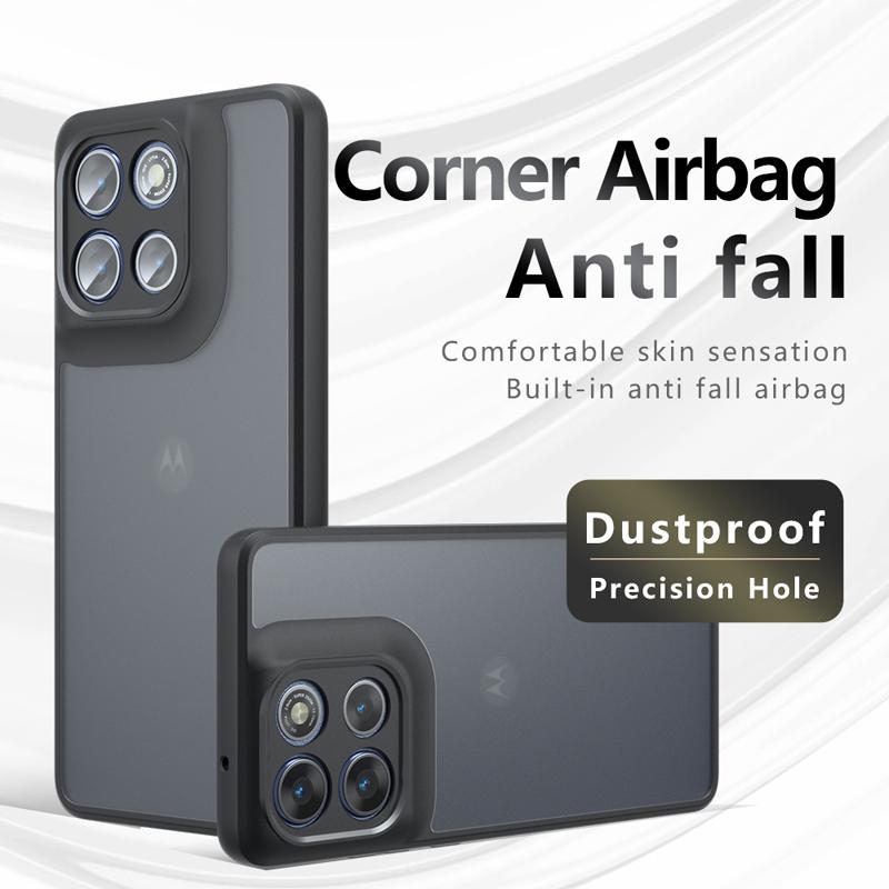 Für Motorola Moto G86 G56 5G Hülle Stoßfest Mattes Hautgefühl Mattes PC+TPU Anti-Fingerabdruck Transparente Abdeckung für MOTO G 86