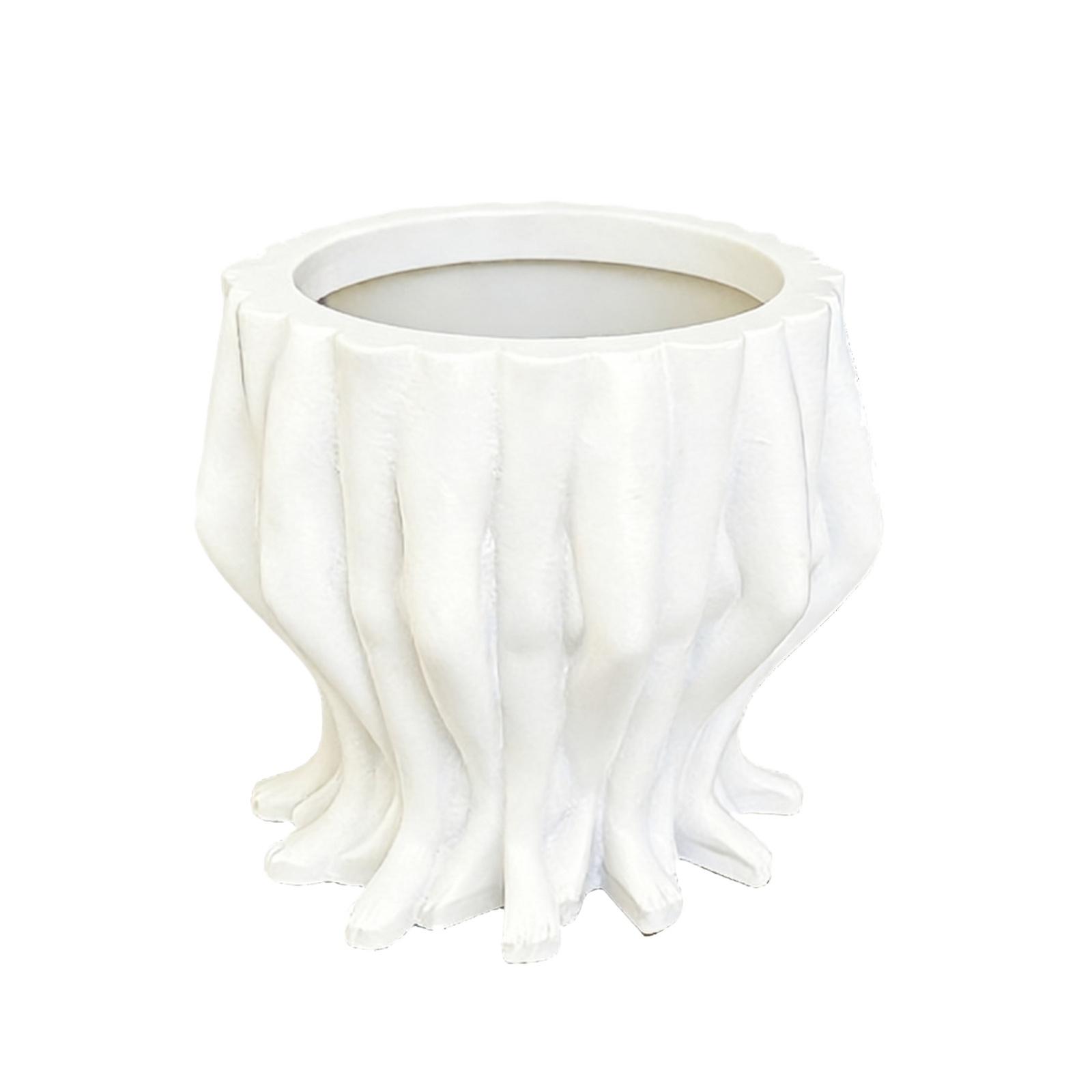 

Creative Leg Shape Flower Pot Decorative Sculpture Tabletop Ornament Resin Material Unique Design Indoor Outdoor Use one size білий