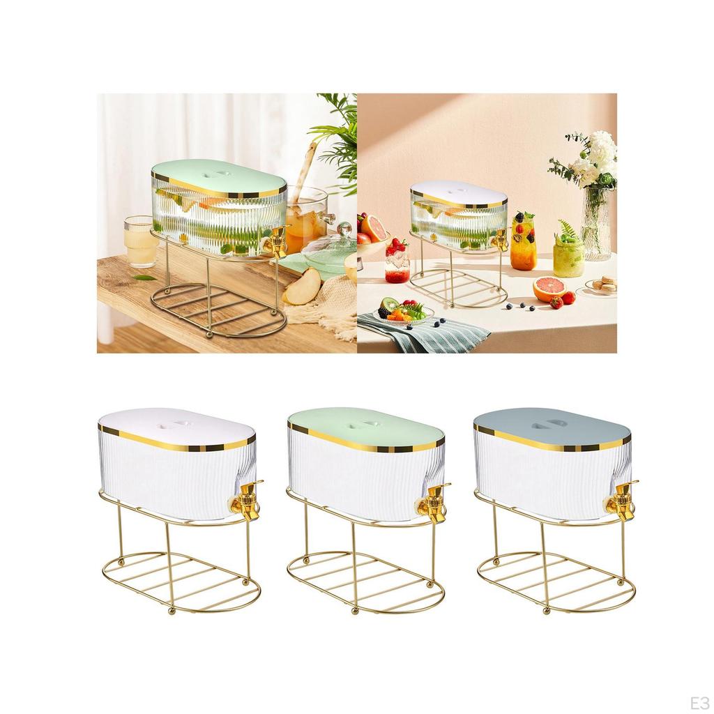 Beverage Dispenser with Spigot, Drink Container, Easy To Clean Sturdy Iced