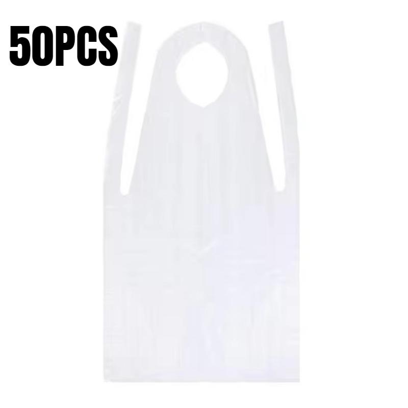 Disposable Apron Clear Plastic Apron Painting Party Kitchen Cooking Housework Picnic DIY Craft Household Cleaning Tools