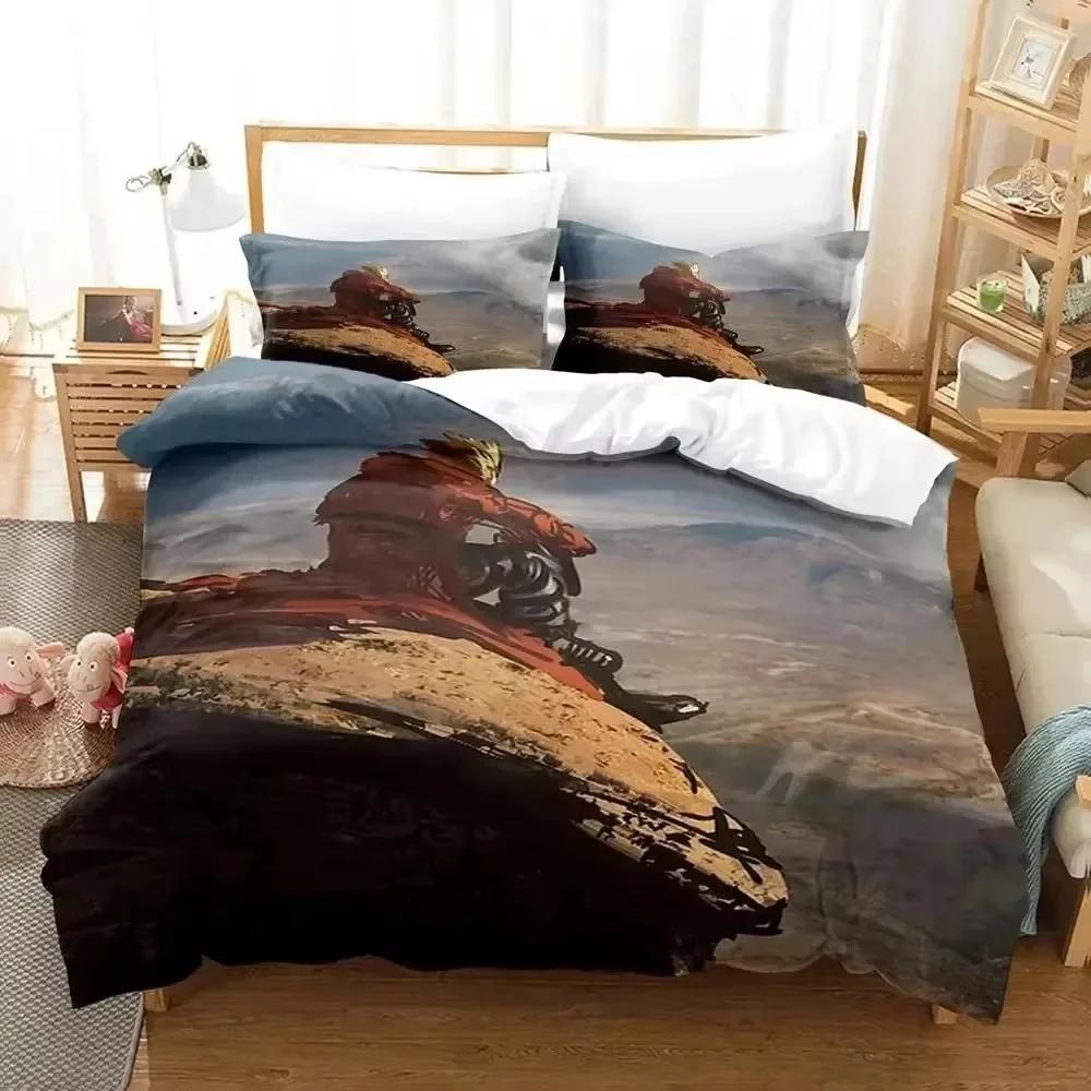 Anime Trigun Stampede Bedding Set Duvet Cover Bed Set Quilt Cover Pillowcase Comforter King Queen Size Boys Adult Bedding