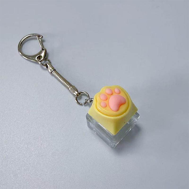 Cat Paw Keys Finger Keyboard Keycap Stress Relief Fidget Keychain Pass The Time Key Button Pinch Toy Adult