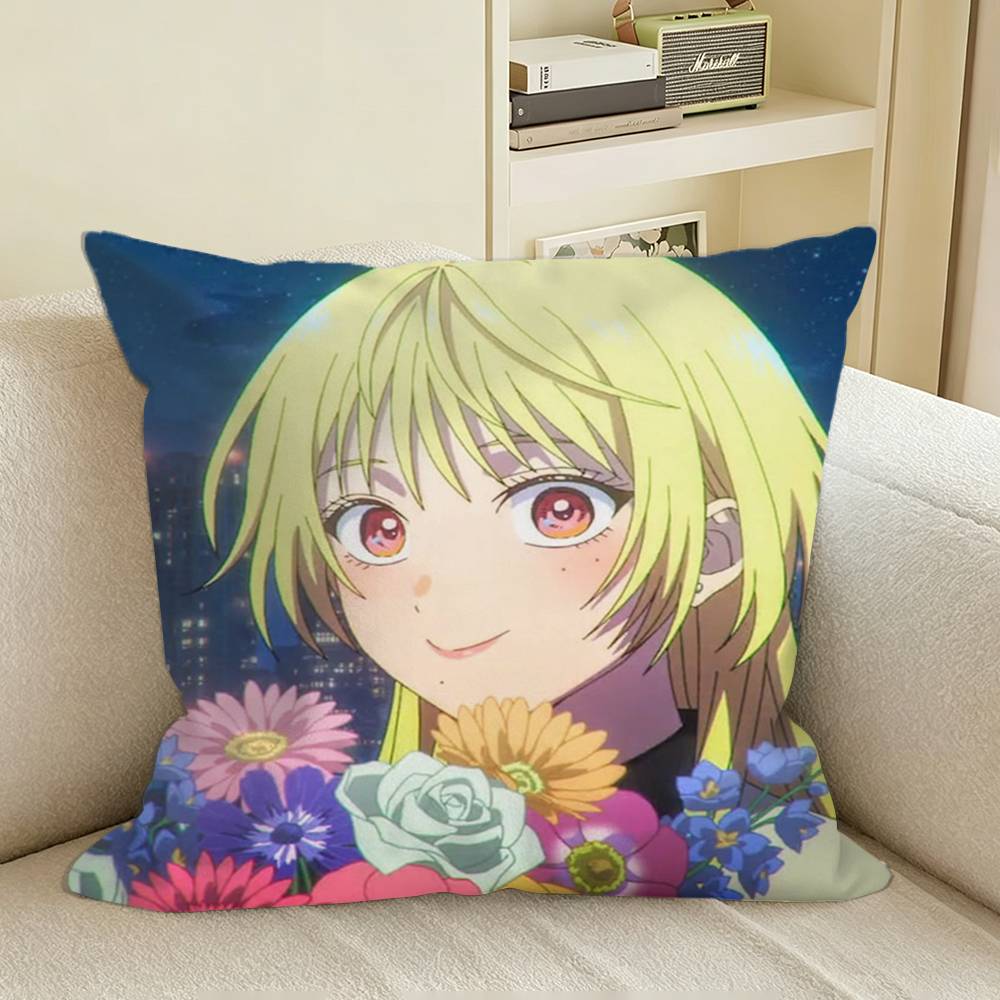 Anime Marriagetoxin Mei Kinosaki Square Sofa Pillow Cover Solid Color Living Room Home Decor Cushion Case