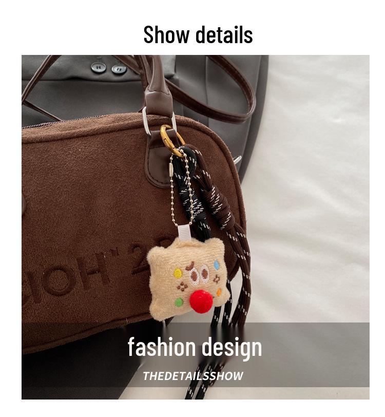 Women's Deerskin Suede Handbag - Vintage Bowling Crossbody Bag 2025 Trend