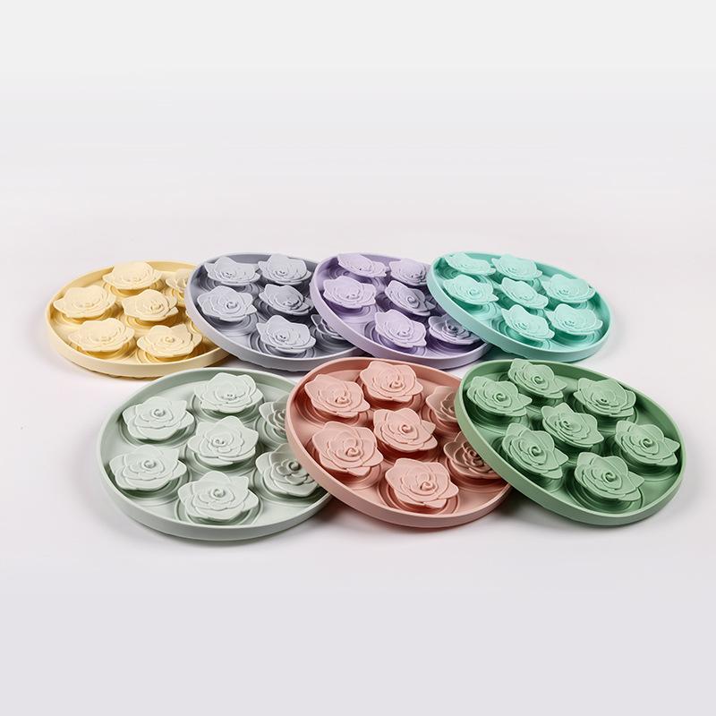 Tapete Redondo de Silicone para Alimentação Lenta de Animais de Estimação Tapete para Lamber para Cães Tapete Anti-Sufocamento para Alimentação Lenta de Gatos Tigela para Alimentação Lenta de Cães Suprimentos para Animais de Estimação